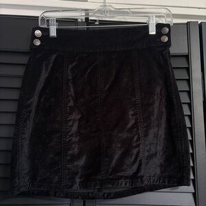 Free People Black Mini Skirt